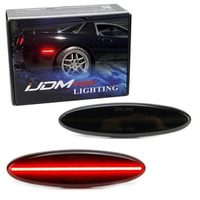 Smoked Lens Full LED Strip Rear Side Marker Light Kit For 1999-2004 Chevy C5 Corvette, Powered by 50-SMD LED, Replace OEM Sidemarker Lamps