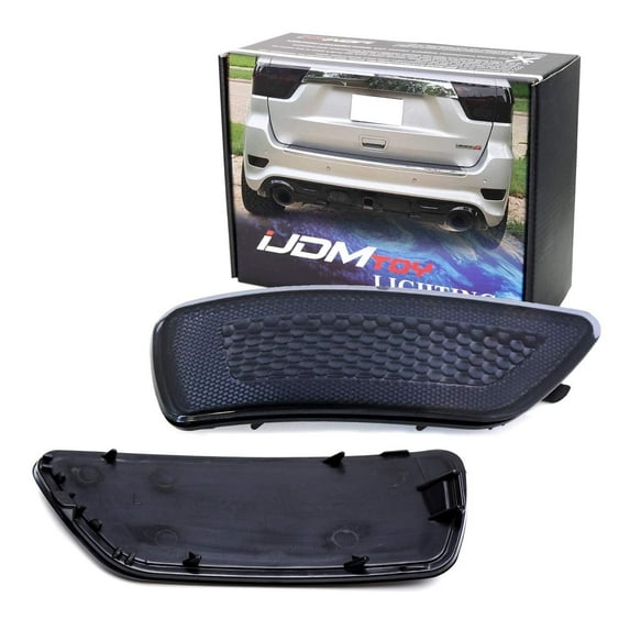 Smoked Lens Rear Bumper Reflector Lenses For Jeep 2011-2020 Grand Cherokee WK2, Compass & Dodge Journey, OE-Spec LH RH Assembly