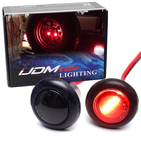 Smoked Lens Rear Mount Spare Tire Lug Nut Insert Red 3rd LED Brake Light Kit For Jeep Wrangler TJ JK JL, Ford Bronco, Toyota FJ Cruiser, etc