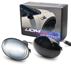Smoked Lens White Full Strip LED Fender Side Marker Blinker Lights For Gen2 R55 R56 R57 R58 R59 MINI Cooper