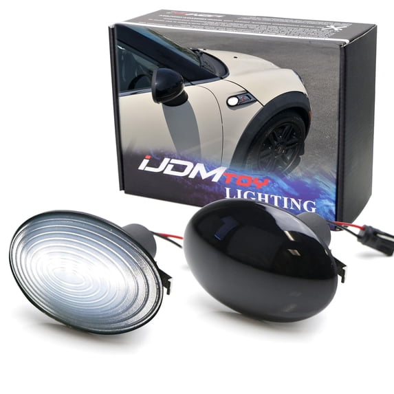 Smoked Lens White Full Strip LED Fender Side Marker Blinker Lights For Gen2 R55 R56 R57 R58 R59 MINI Cooper