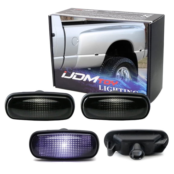 Smoked Lens All Xenon White LED Trunk Bed Marker Lights Set For Dodge 2003-09 RAM 2500HD 3500HD Dually Truck Double Wheel Side Fenders, Powered by Total 20 LED