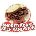 thumbnail image 1 of Smoked Roast Beef Sandwich 12" Decal Concession Stand Food Truck Sticker, 1 of 2
