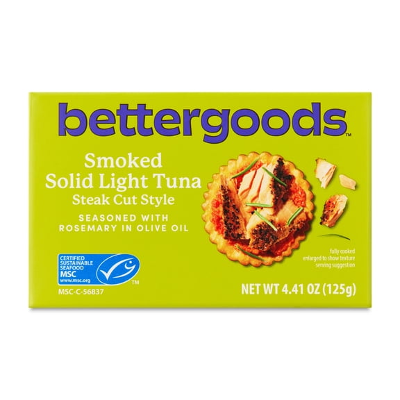 bettergoods Smoked Solid Light Tuna with Rosemary in Olive Oil, 4.41 oz