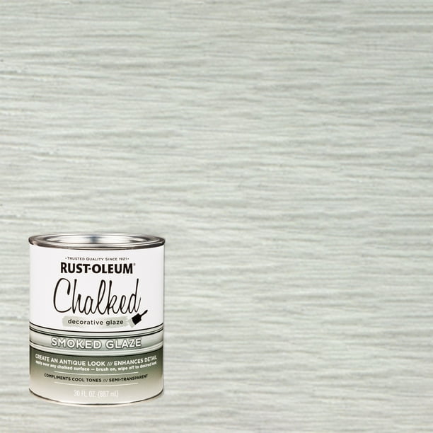 Smoked, RustOleum Chalked Interior Decorative Glaze315883, Quart, 2 Pack
