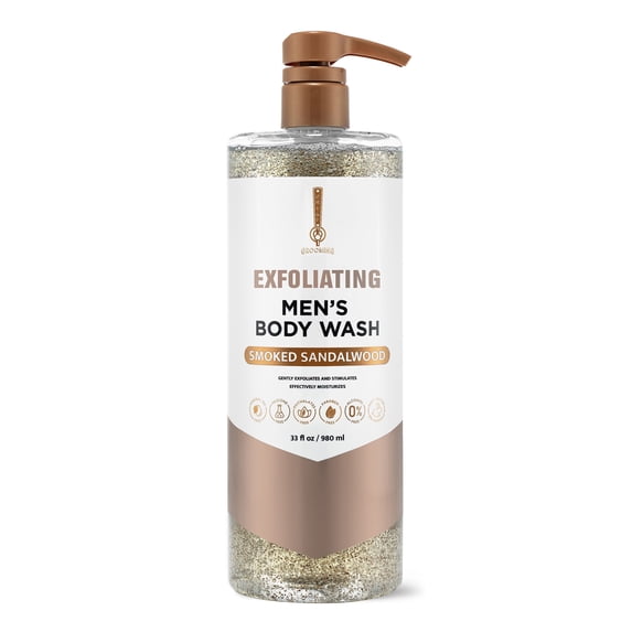 On Tap Grooming Smoked Sandalwood Exfoliating Body Wash - 33 oz