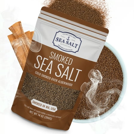 Sea Salt Superstore Fine Grain Cold Smoked Sea Salt over Alderwood Gluten-Free
