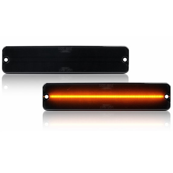 Smoked Side Marker Signal Lights For 1987-1995 Jeep Wrangler YJ