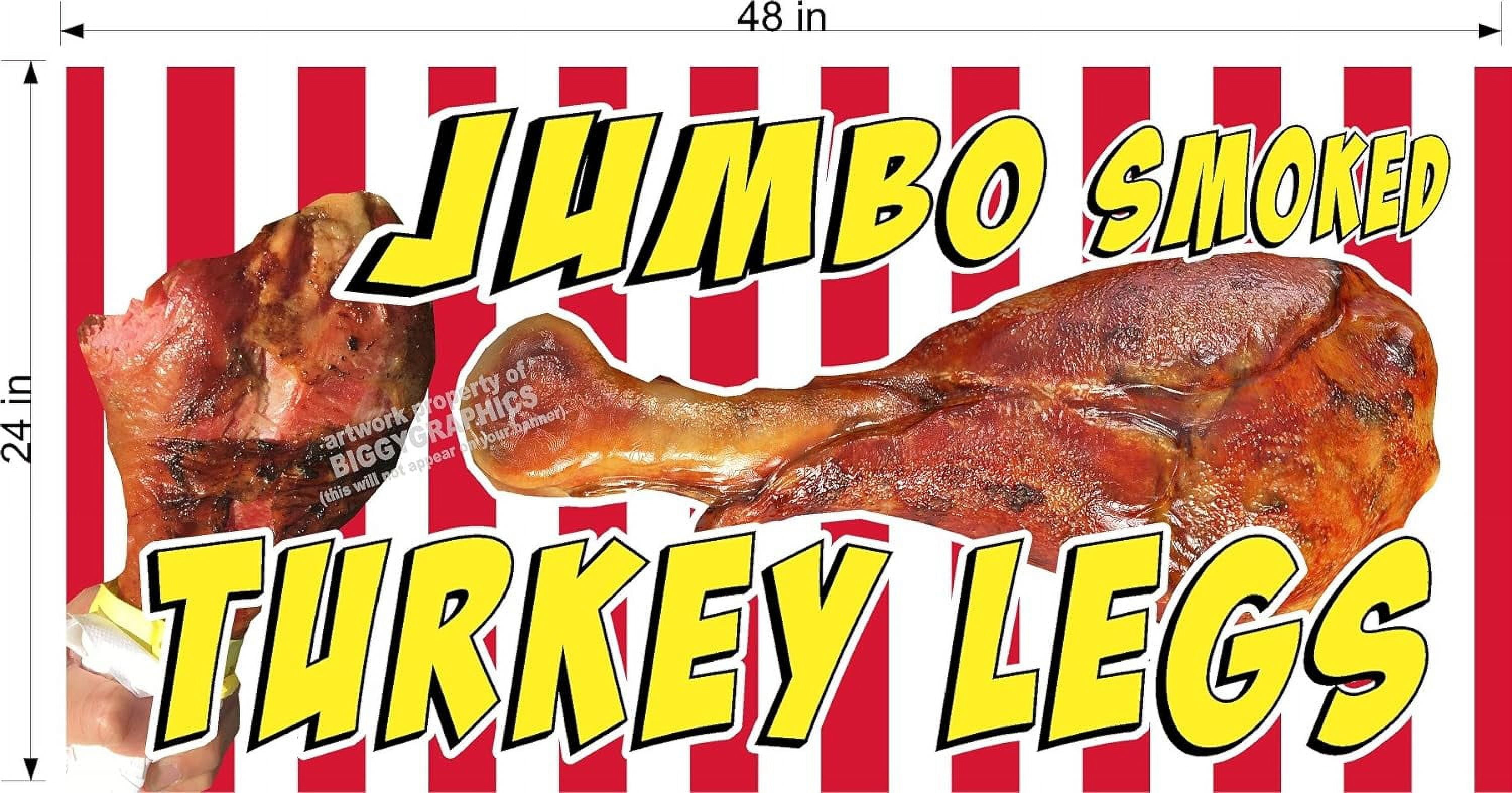 Smoked Turkey Legs Carnival FAIR Party Banner Various Sizes Vinyl