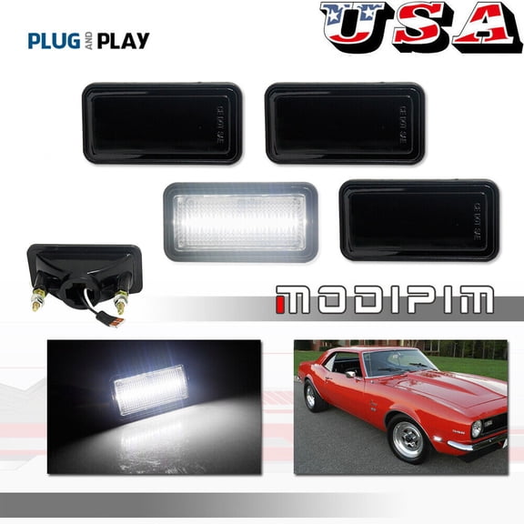 Piece mounted LED side marker light set suitable for 68-69 Chevrolet Camaro Chevrolet II Nova Impala-