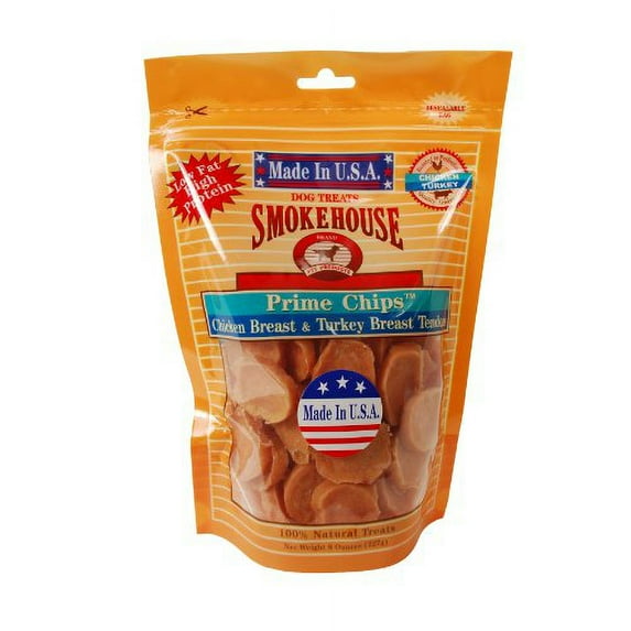 Smokehouse USA Prime Chips Chicken Breast & Turkey Breast Tendons 8oz