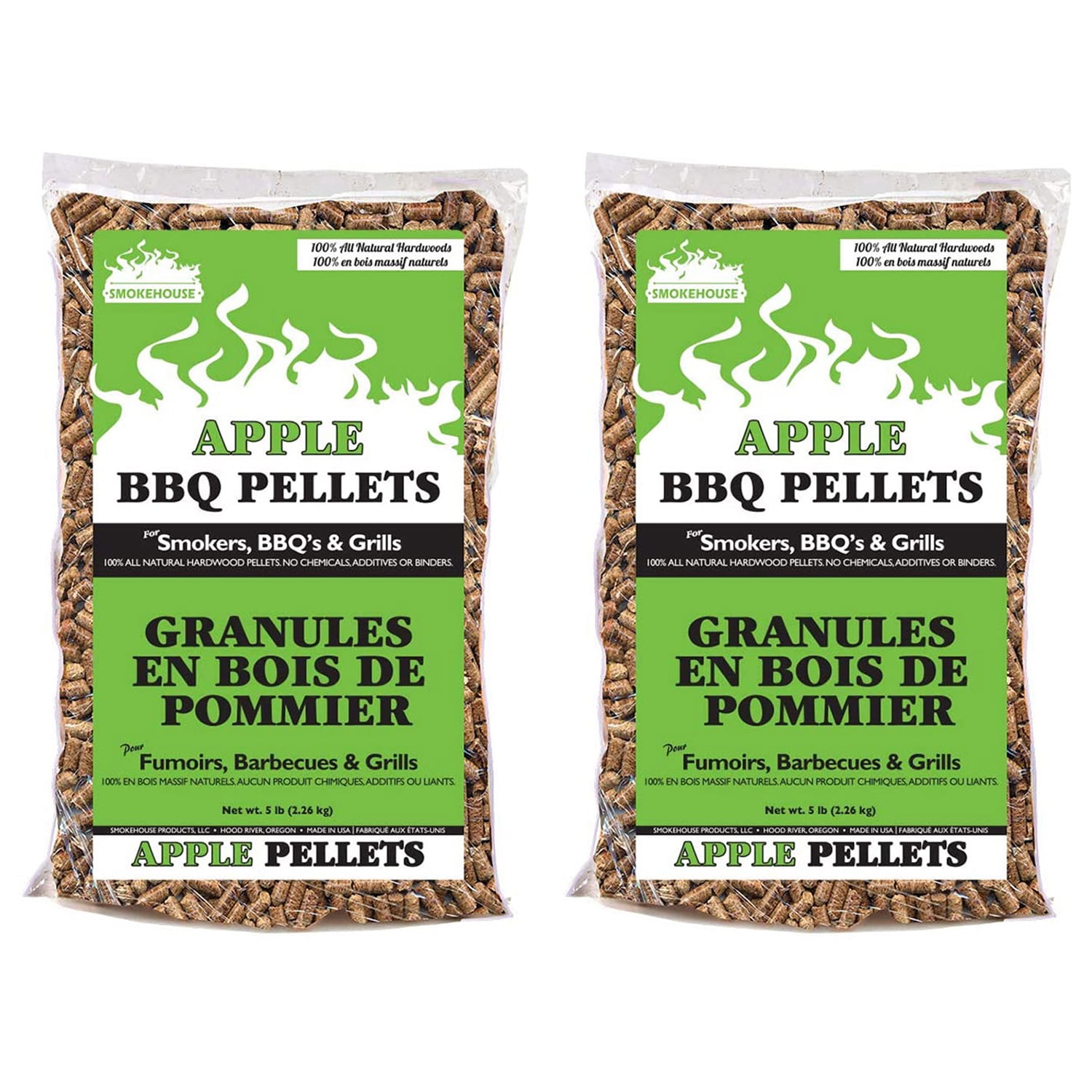 Smokehouse Apple BBQ Smoker & Grill Smoking Hardwood Wood Pellets5 lbs (2 Pack)