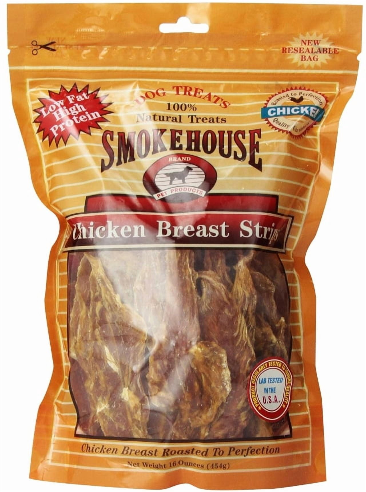 Smokehouse Chicken Breast Strips Dog Treats [New Dog Supplies, Dog Meat and Jerky Treats, Smokehouse, Dog Supplies] 16 oz