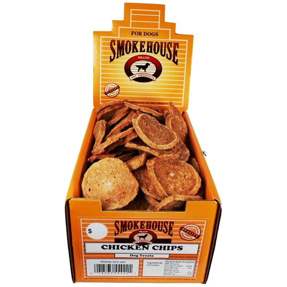 Smokehouse Chicken Chips Natural Dog Treats [New Dog Supplies, Dog Meat and Jerky Treats, Smokehouse, Dog Supplies] 100 count