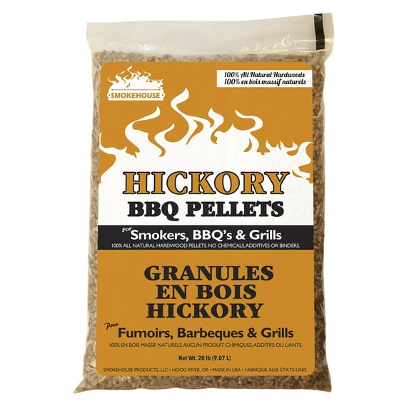 Smokehouse Hickory BBQ Smoker Grill Smoking Hardwood Wood Pellets, 20 Pound Bag