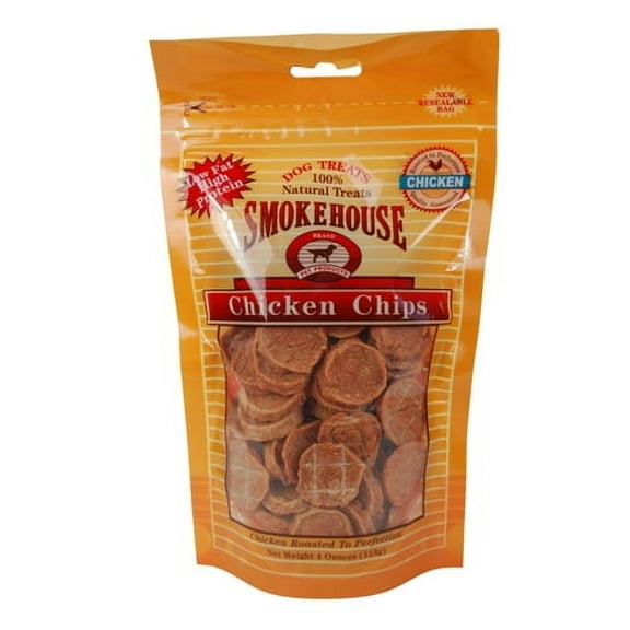 Smokehouse Pet Products Dsm25051 Chicken Chips Natural Dog Chew Treat Small 4-Ounce (Pack of 1)