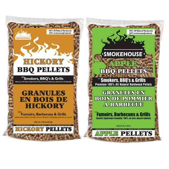 Smokehouse Products 5 Pound Bag BBQ Pellets All Natural Hardwood Flavor (2 Pack)