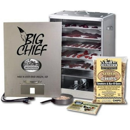 Smokehouse Products Big Chief Electric Front Load Smoker with 50 lb Capacity and Recipe Booklet