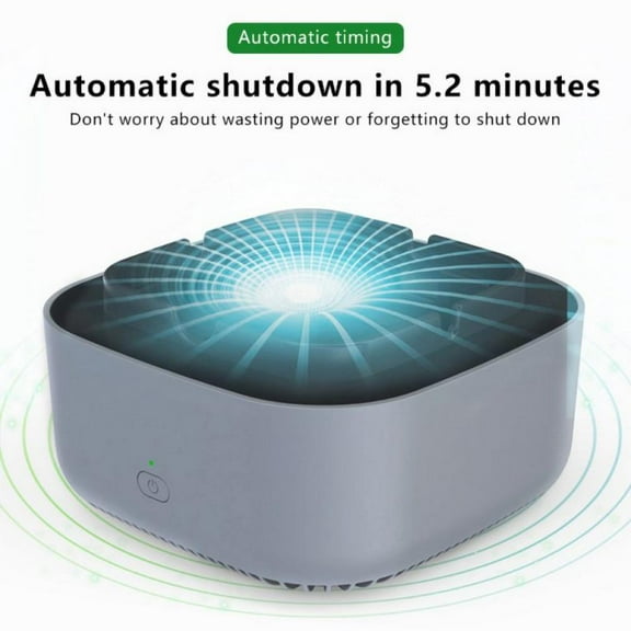 Smokeless Ashtray for Cigarette Smoker, Smoke Grabber Ash Tray for Indoor Outdoor Home Office Car (AA Battery not included)