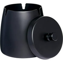 Smokeless Ashtray with Lid for Cigarettes Indoors,Large Ashtrays Windproof/Rainproof,Stainless Steel Cover Ashtray for Patio Outside Home Table Decor