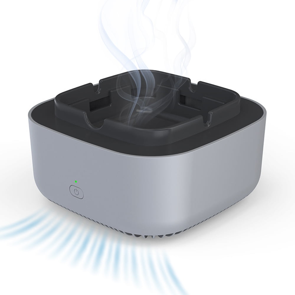 Smokeless Ashtrays for Cigarettes Indoor,2 in 1 Air Purifier Multifunctional Air Fresher for