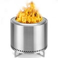 thumbnail image 1 of Smokeless Fire Pit,304 Stainless Steel Tabletop Firepit Wood Pellets Burning Fire Pits for Camping,Bonfire,Low Smoke Portable Firepits for Outdoor Patio Backyard,Silver Steel Garden Outdoor Heating, 1 of 7