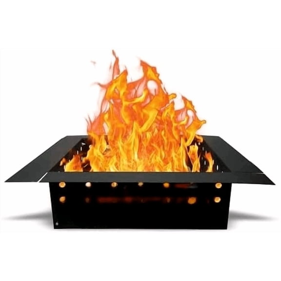 Smokeless Fire Pit Insert - 32" X 24" Carbon Steel Portable Fire Ring Liner - Quick DIY Fire Ring for Outdoor Fire Pits, Camping Bonfires, Backyard & Gatherings$$Garden & Patio
