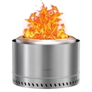 Dodometrek Smokeless Fire Pits, Portable Firepit Outdoor, 27in Stainless Steel