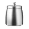 Smokeless Odorless Windproof Ashtray With Lid Metal Tabletop Ash Tray Decor Supplies (Silver)