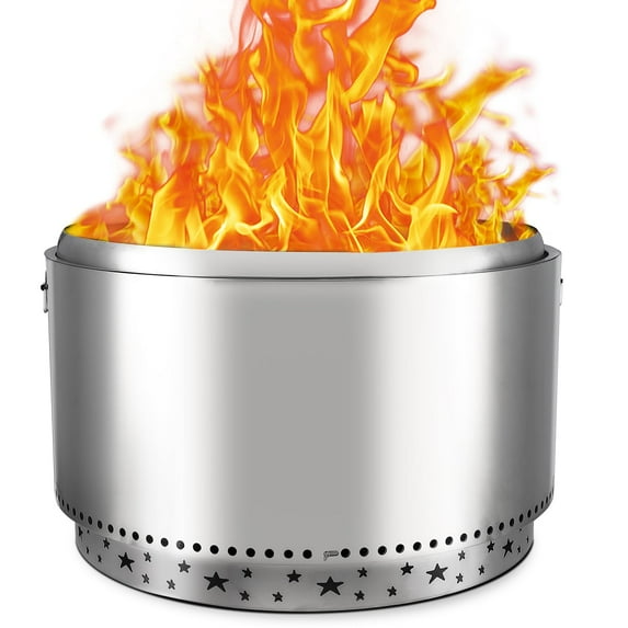 Smokeless Portable Fire Pit, CamberFire Pit Smokeless, Lightweight Outdoor Fireplace with Removable Ash Pan, Stainless Steel Wood Burning Fireplace Ideal for Camping