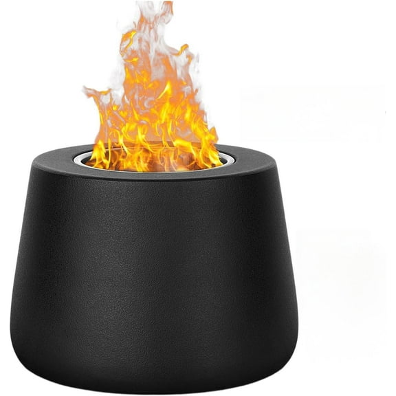 Smokeless Tabletop Fire Pit Portable Wood & Pellet Firepit |Stainless Steel Backyard, Patio & Camping Easy Ignition & Compact Design(1pcs-black)