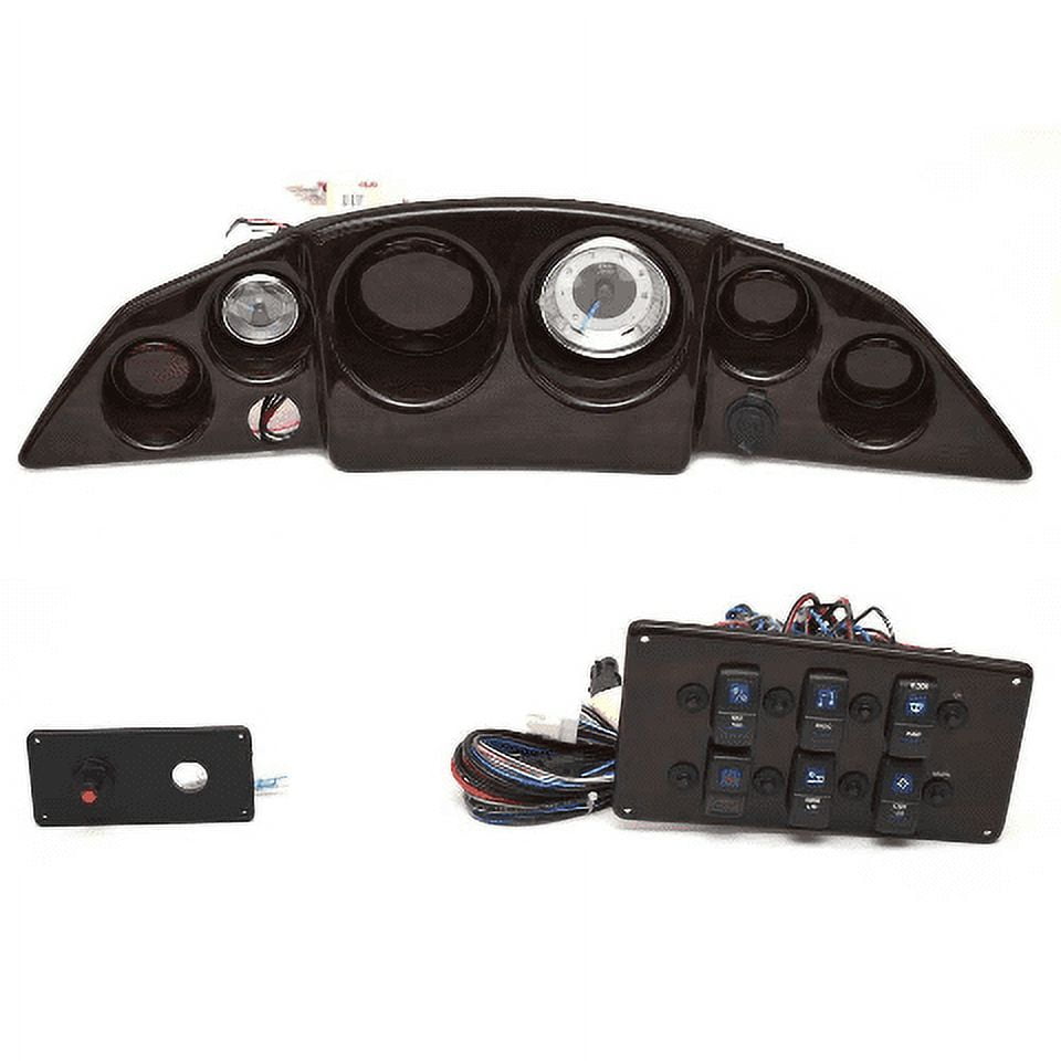 Smoker Craft Boat Dash Panels 14509 w/ Faria Gauge Faux Woodgrain