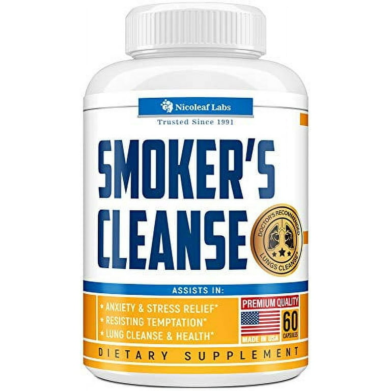 Smoker's Cleanse - Quit Smoking Aid & Respiratory Support - Made in USA -  Lung Cleanse and Detox for Smokers - Start New Life Today with All-Natural