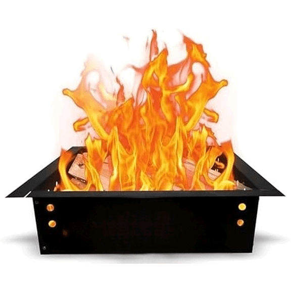 Smokess Fire Ring Insert Square - 29" OD & 25" ID Carbon Steel Smoke Free Fire Pit Liner with Air Vents - Easy DIY Fire Ring for Above Ground or in-ground & Outdoor Garden, Patio or Backyard