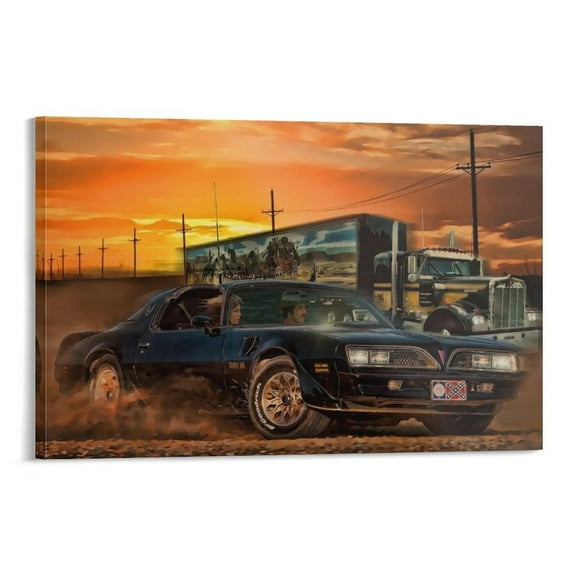 Smokey And The Bandit Retro Movie Poster (4) Canvas Wall Art Poster Decorative Bedroom Modern Home Print Picture Artworks Posters 16x24inch(40x60cm)