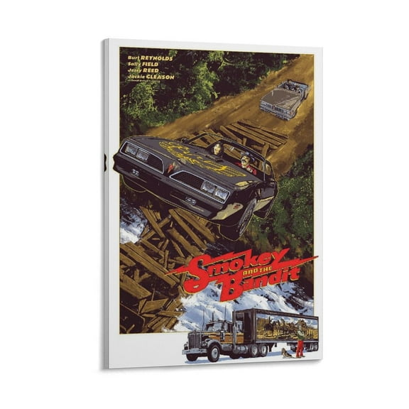 Smokey And The Bandit Retro Movie Poster (6) Canvas Art Poster and Wall Art Picture Print Modern Family bedroom Decor Posters 24x36inch(60x90cm)