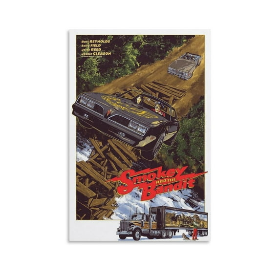 Smokey And The Bandit Retro Movie Poster (6) Wall Art Picture Painting Poster Canvas Print Posters Artworks Bedroom Living Room Decor 16x24inch(40x60cm)