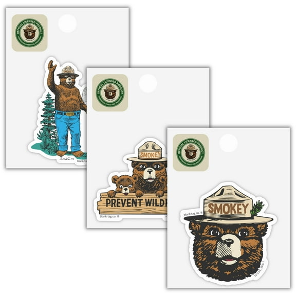 Smokey Bear 3-Pack Sticker Bundle