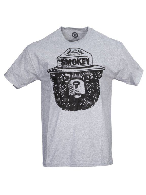 Smokey Bear Face Logo Vintage Adult T-shirt Tee - Officially Licensed