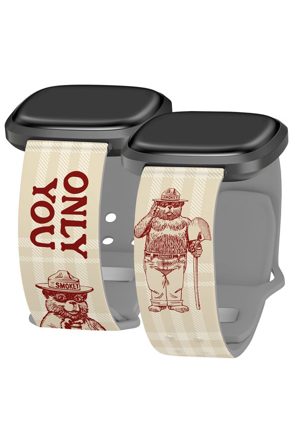 Smokey Bear HD Watch Band for FitBit Versa 3 & Sense (20mm Short Only You) by Affinity Bands