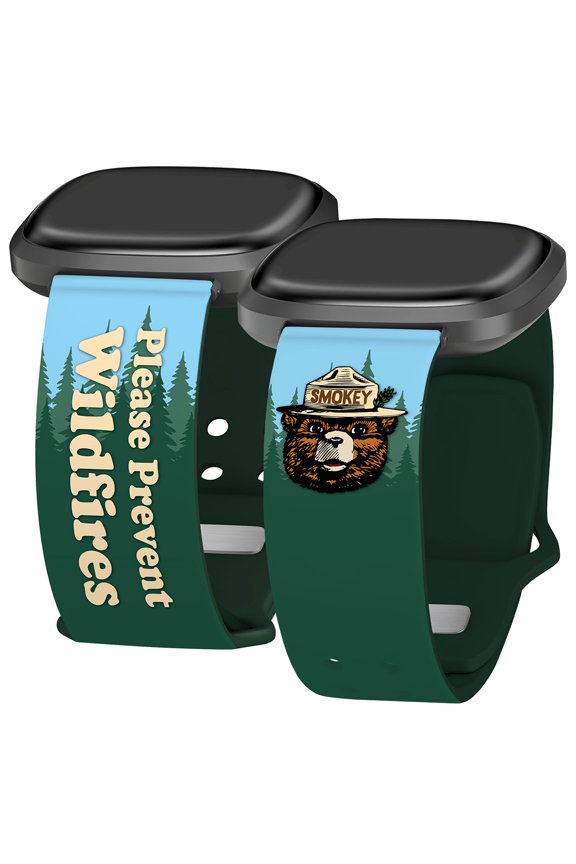 Smokey Bear HD Watch Band for FitBit Versa 3 & Sense (20mm Short Prevent Fires) by Affinity Bands