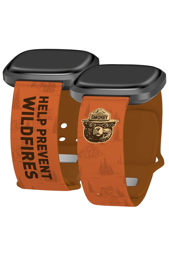 Smokey Bear HD Watch Band for FitBit Versa 3 & Sense (20mm Short Smokey Bear) by Affinity Bands
