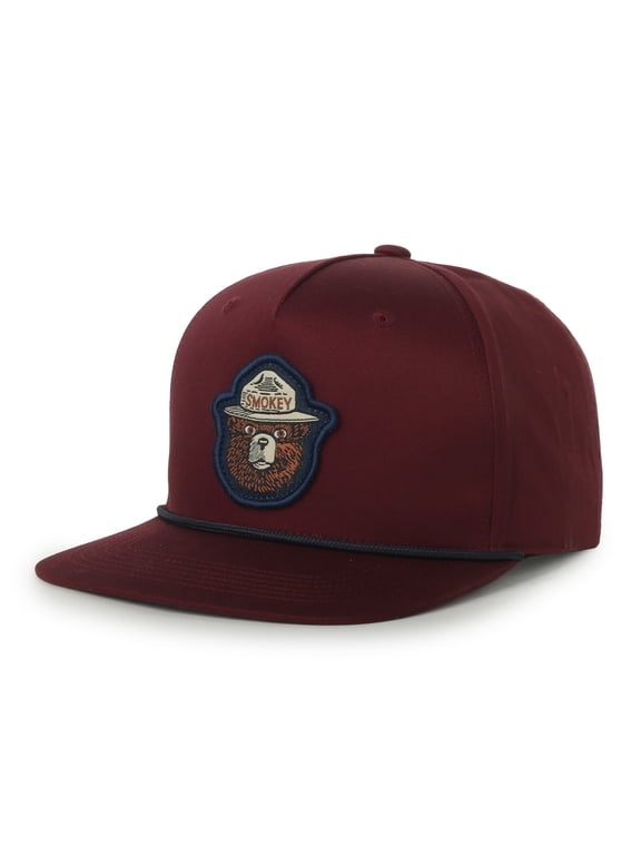 Logo Structured Hat, Maroon, Navy Rope Accent, High Crown Snapback