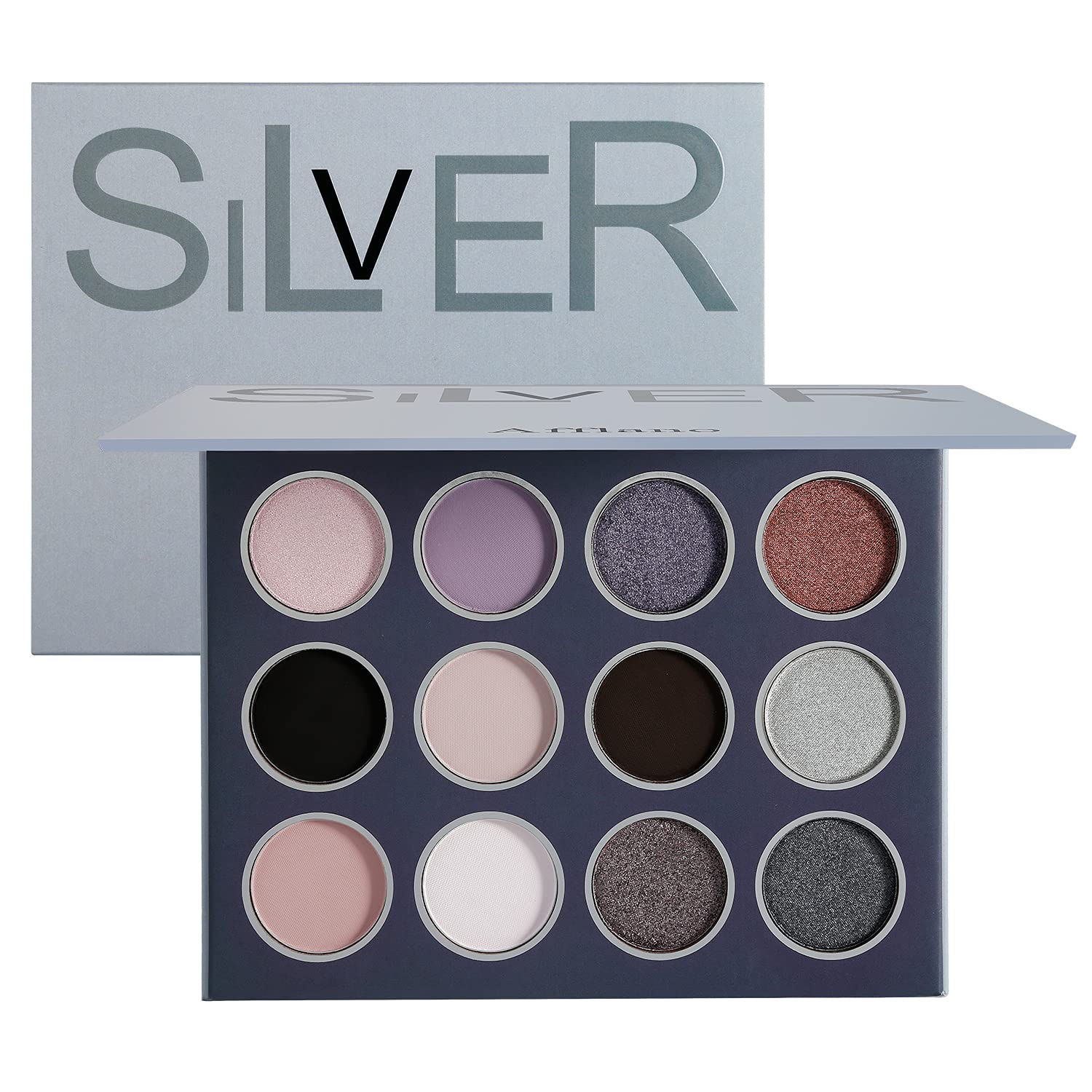 Smokey Grey Nude Eyeshadow Palette Highly Pigmented Makeup Pallet,  Professional Neutral Matte Shimmer Eyes Shadows 12 Shades, Small Black  Silver Gray Goth Natural Eye Makeup Pallette - Walmart.com