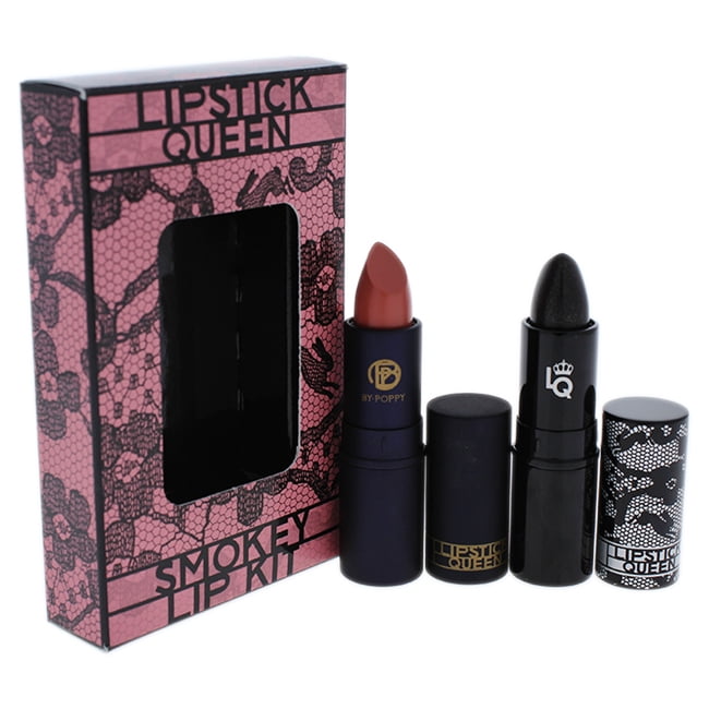 Smokey Lip Kit by Lipstick Queen for Women 2 Pc Kit 0.12oz Black Lace