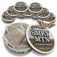 thumbnail image 1 of Smokey Mountain Caffeinated Pouches - Caramel Coffee - Tobacco Free and Nicotine Free - 10 Cans - 15 Pouches Per Can, 1 of 6