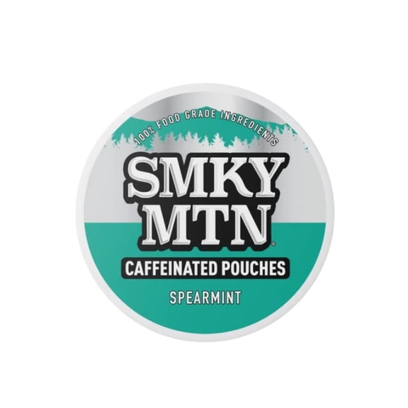 Smokey Mountain Caffeinated Pouches - Spearmint - 1 Can - 15 Pouches Per Can