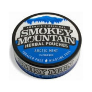 Smokey Mountain Herbal Snuff - Tobacco & Nicotine Free - 1 Can -Wintergreen  POUCH 