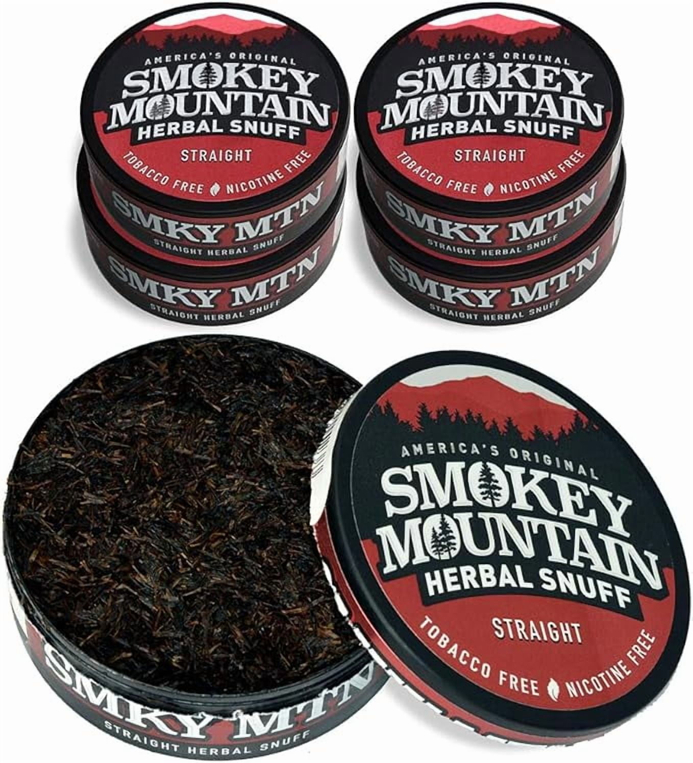 tobacco that you snort Smokey Mountain, Smokeless Snuff, Wintergreen, Herbal Alternative