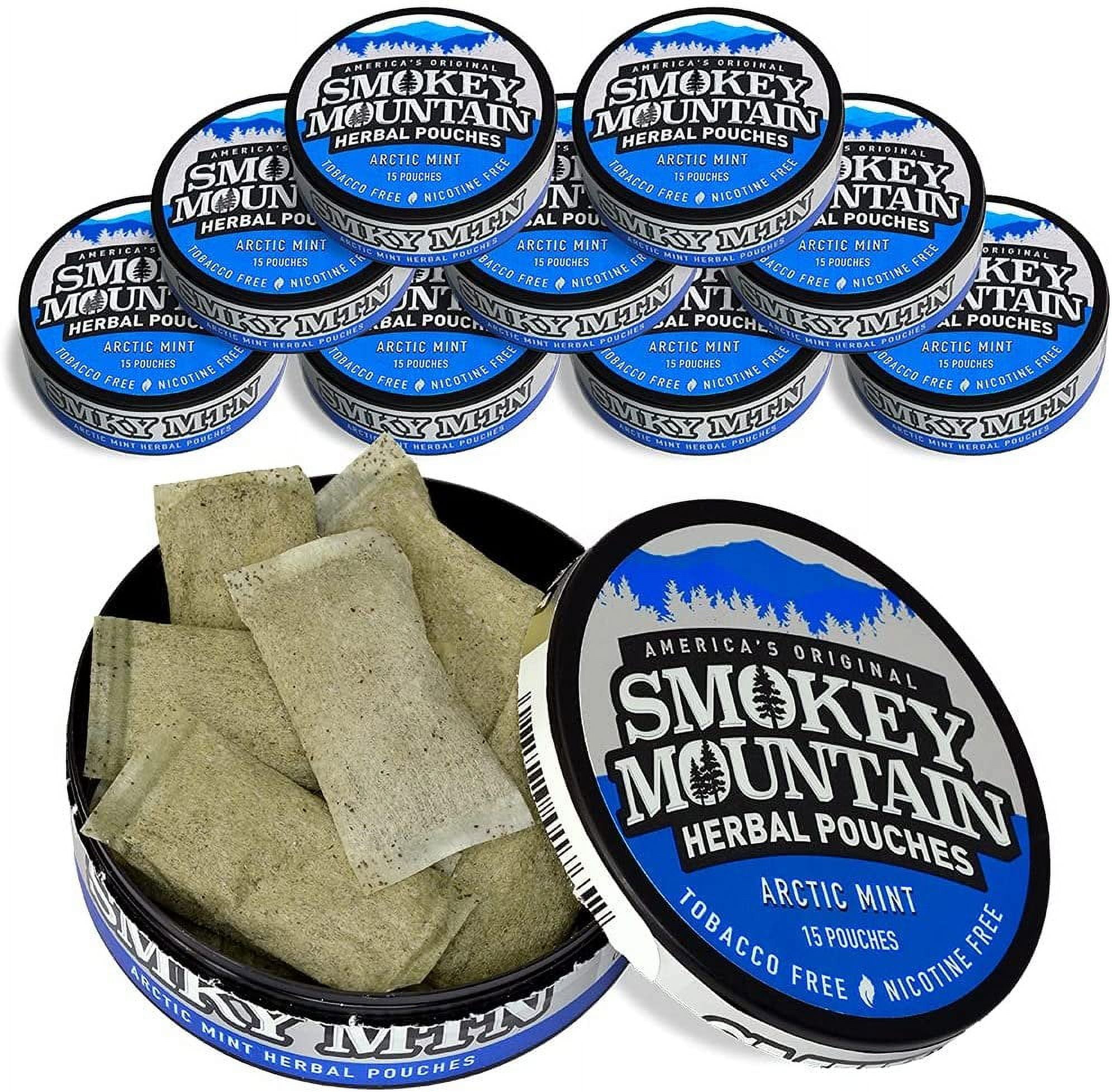 Smokey Mountain Pouches Arctic Mint Nicotine Free And Tobacco Free